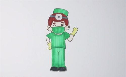 彩色手术医生简笔画绘画方法 简单手术医生简笔画怎么画