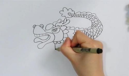 儿童舞龙简笔画怎么画 带颜色舞龙简笔画步骤