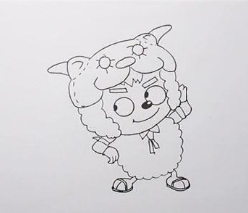 沸羊羊简笔画一步一步教 彩色沸羊羊简笔画怎么画
