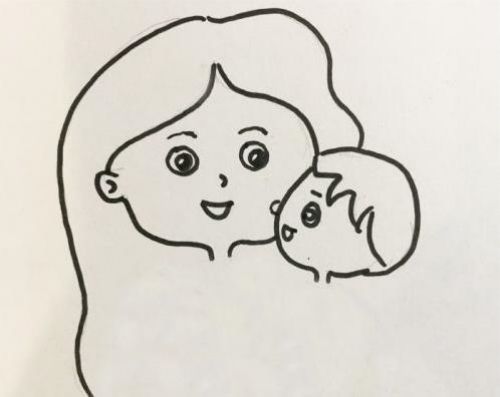 简单又漂亮母亲节简笔画教程 涂色母亲节简笔画怎么画
