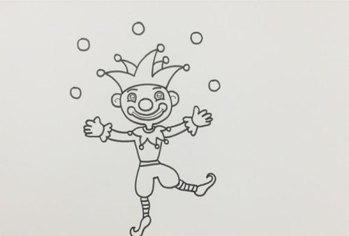 简单又好看小丑简笔画怎么画 可爱彩色小丑简笔画教程