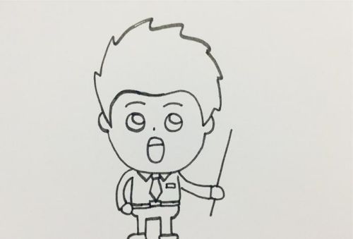 男数学老师简笔画步骤 简单又漂亮数学老师简笔画怎么画
