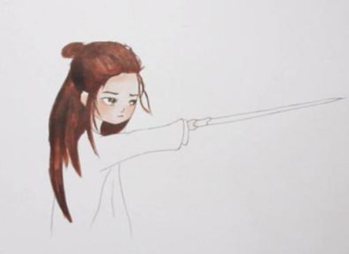 彩色紫霞仙子简笔画教程 q版紫霞仙子简笔画怎么画