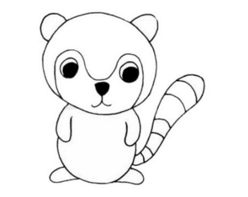 儿童狐猴简笔画步骤 狐猴简笔画儿童画怎么画
