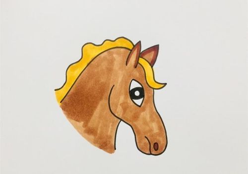 可爱马儿童简笔画绘画步骤 简单又漂亮马简笔画怎么画-素描自学网 可爱马儿童简笔画绘画步骤 简单又漂亮马简笔画怎么画