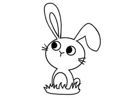 呆萌小兔子简笔画教程图解 可爱卡通小兔子简笔画怎么画