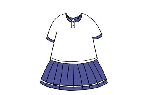 好看的女生校服简笔画怎么画 夏季的校服简笔画教程