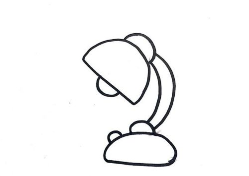 彩色可爱台灯简笔画怎么画 台灯简笔画涂色绘画步骤