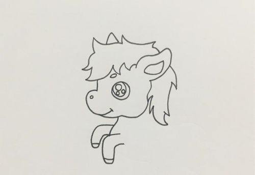 简单可爱小马简笔画怎么画 彩色小马简笔画教程