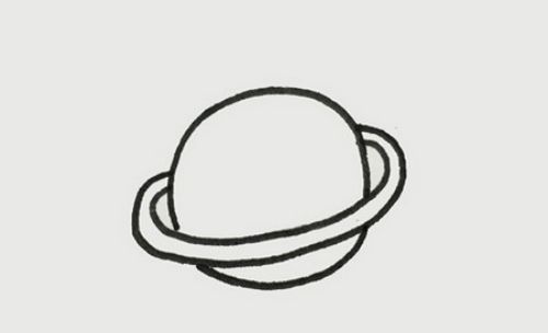 彩色水星简笔画绘画教程 带涂颜色水星简笔画怎么画