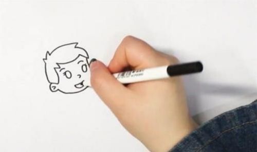 卡通男孩放风筝简笔画步骤 彩色放风筝简笔画怎么画