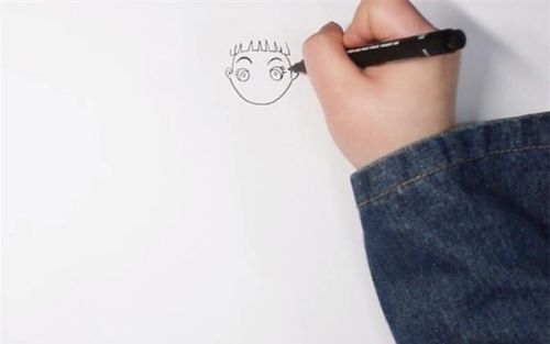 卡通美女白领简笔画步骤 彩色白领简笔画怎么画