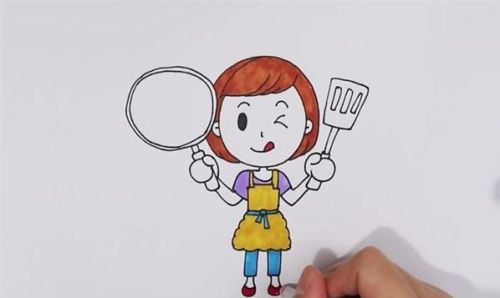 简单又漂亮短发妈妈简笔画怎么画 短发妈妈简笔画全身画步骤