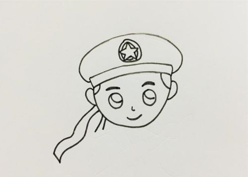 卡通海军简笔画教程 彩色海军简笔画怎么画