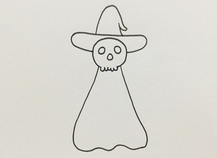 霸气拿镰刀死神简笔画教程图解 简单又恐怖死神简笔画怎么画