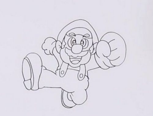 彩色超级玛丽简笔画步骤图解 可爱超级玛丽简笔画怎么画