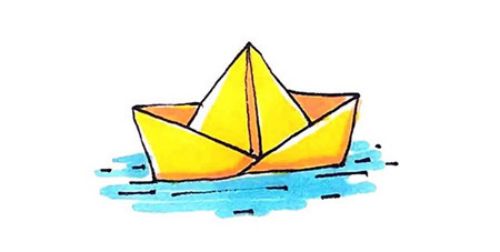可爱彩色纸船简笔画怎么画 简单漂亮纸船简笔画教程