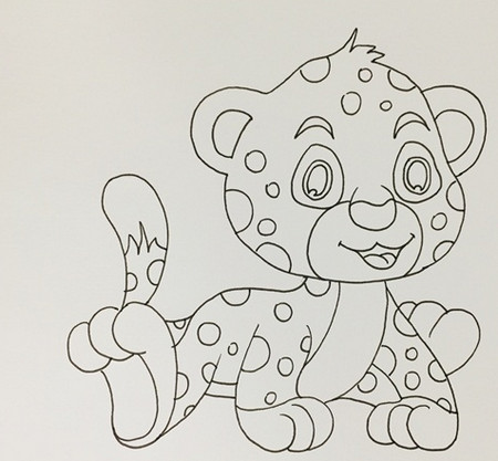 可爱彩色豹子简笔画怎么画 凶猛霸气豹子简笔画步骤画法