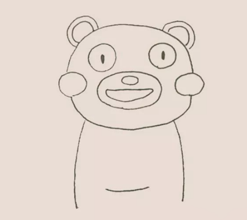 彩色熊本熊简笔画怎么画 可爱简单熊本熊简笔画教程步骤