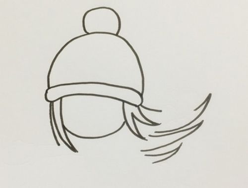 冬奥会滑冰简笔画怎么画 可爱小女孩冬滑冰简笔画步骤图解