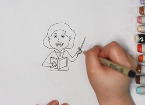彩色女老师简笔画怎么画 简单又漂亮老师简笔画步骤教程