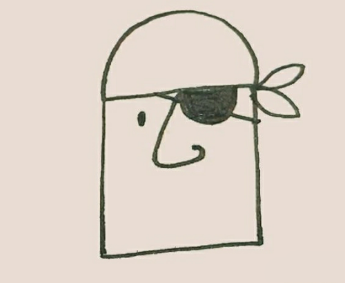 彩色海盗简笔画怎么画 人物可爱海盗简笔画画法