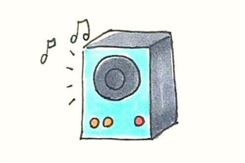 立体音响简笔画怎么画 又简单又漂亮音响简笔画步骤