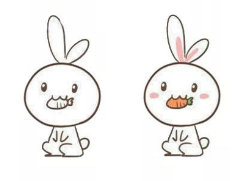 简单彩色兔子简笔画步骤画法 可爱卡通兔子简笔画怎么画