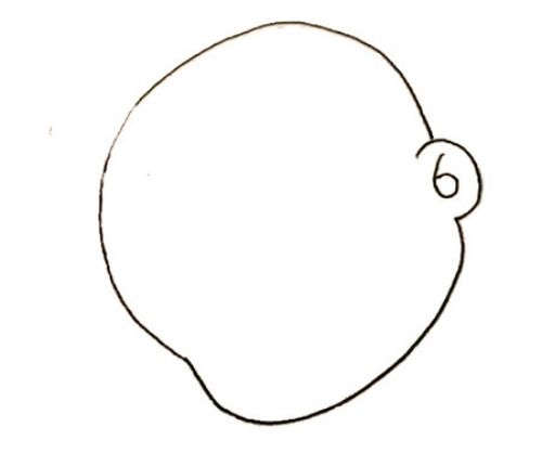 卡通带颜色大头儿子的简笔画教程 彩色大头儿子的简笔画怎么画