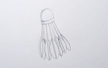 羽毛球简笔画儿童画教程画法 彩色羽毛球简笔画怎么画