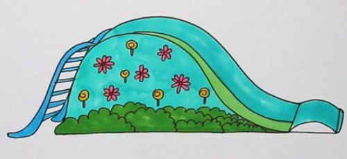 滑梯简笔画儿童画怎么画 幼儿园小朋友滑梯简笔画教程