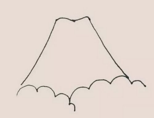 岩浆卡通火山喷发简笔画图解 带颜色火山喷发简笔画怎么画