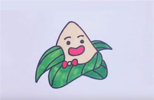 带颜色粽子简笔画教程画法 可爱卡通粽子简笔画怎么画