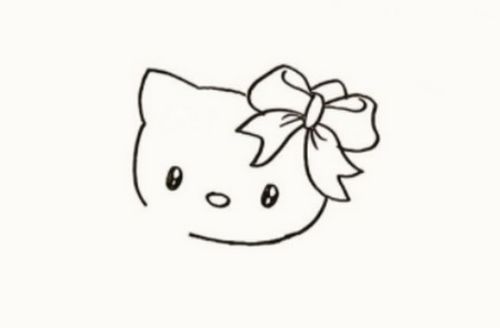 彩色凯蒂猫简笔画步骤图解 简单又漂亮凯蒂猫简笔画怎么画