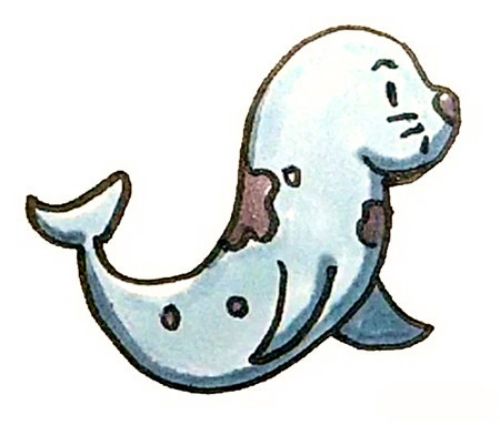 可爱涂色海豹简笔画教程 卡通海豹简笔画怎么画