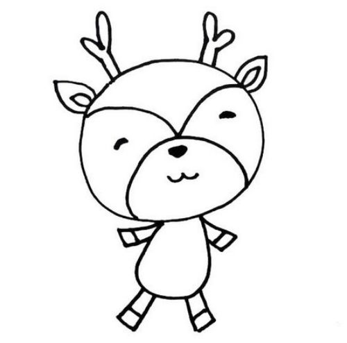 彩色小鹿简笔画绘画方法 简单又漂亮小鹿简笔画怎么画