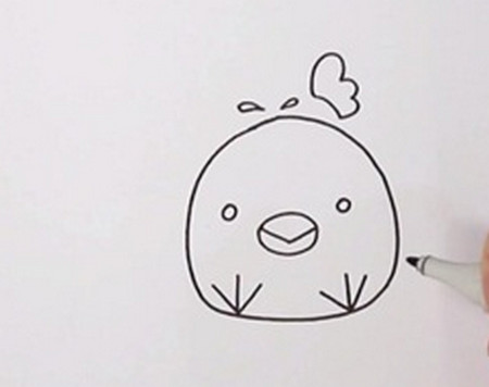 破壳而出的小鸡简笔画怎么画 彩色刚破壳的小鸡简笔画画法