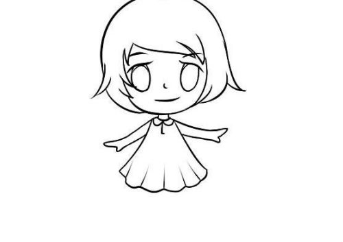 蘑菇头小女孩简笔画教程 漂亮可爱小女孩简笔画怎么画