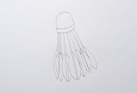 羽毛球简笔画儿童画教程画法 彩色羽毛球简笔画怎么画