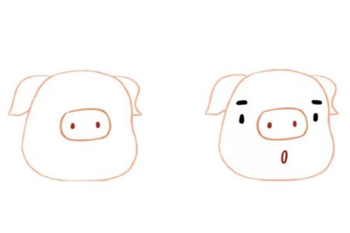 彩色可爱小猪简笔画教学步骤 可爱带颜色小猪简笔画怎么画