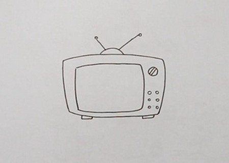 电视机简笔画卡通画绘画教学 彩色老式电视机简笔画怎么画