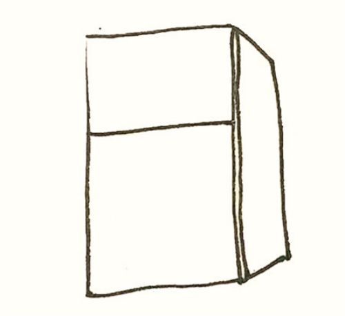 简单又漂亮冰箱简笔画怎么画 带颜色冰箱简笔画步骤