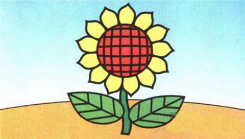 涂色向日葵简笔画怎么画 简单漂亮向日葵简笔画教程