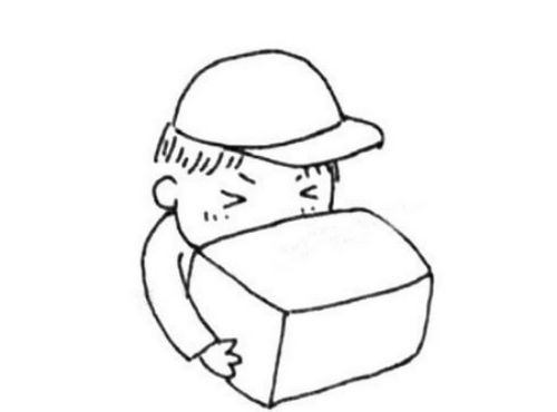 彩色可爱快递员简笔画怎么画 卡通快递员简笔画画法教程