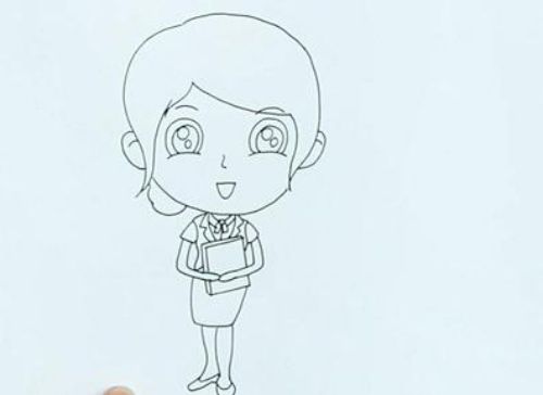 白领秘书简笔画怎么画 秘书简笔画儿童画绘画方法
