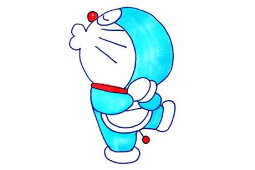 彩色机器猫简笔画儿童画教程 可爱机器猫简笔画怎么画