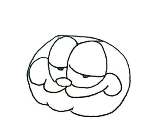 彩色简单加菲猫简笔画画法图解 可爱加菲猫简笔画怎么画