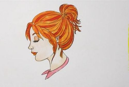 动漫人物侧颜简笔画怎么画 动漫女孩侧颜简笔画步骤
