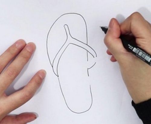 彩色人字拖鞋简笔画怎么画 简单人字拖鞋简笔画教学