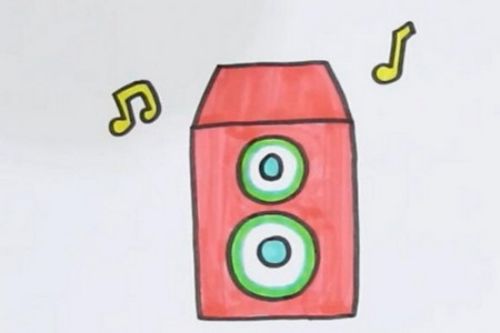 立体卡通音响简笔画怎么画 彩色音响简笔画教学
